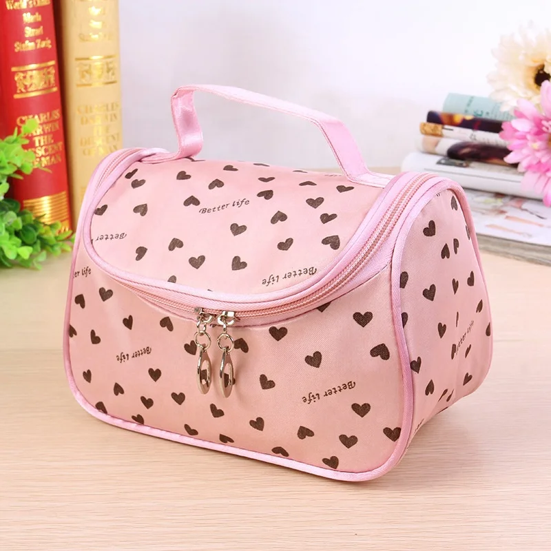 

Manufacturers wholesale cosmetics heart shape lip design pouch portable toiletry travel make up bag, Customized color