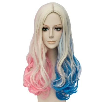 

Hair Harley Quinn Cosplay Wig Styled Wavy Synthetic Ponytail Wig High Temperature Fiber Cos Wig