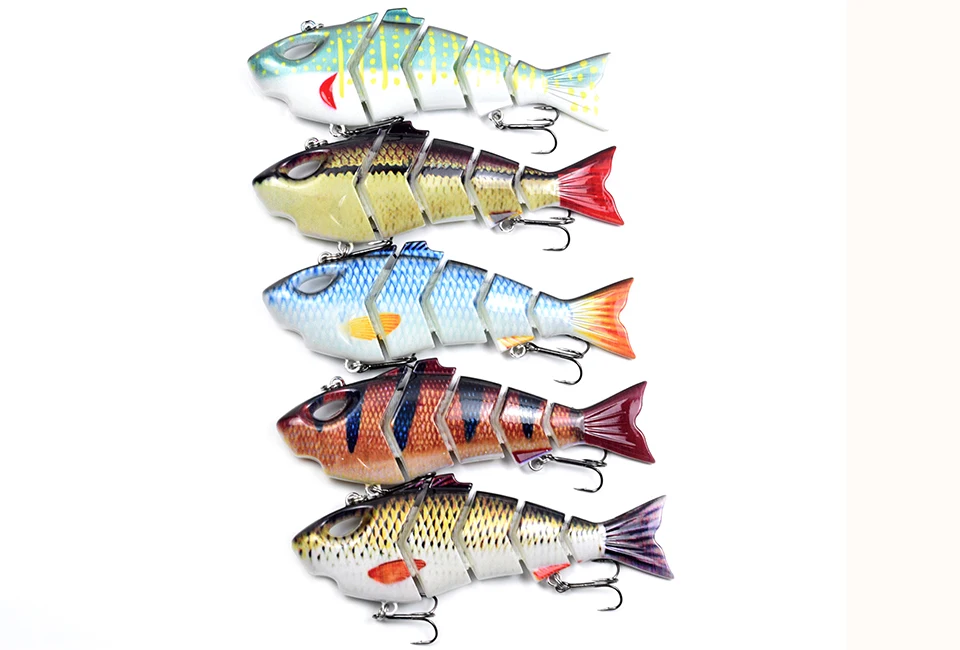 Recertop Factory 5.5inch Shark Swimbait 5segment Multi Jointed Hard