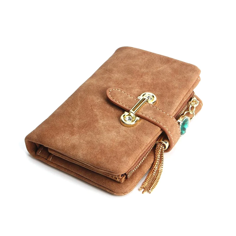 

2021 New Frosted Diamond Tassel Pendant Ladies Medium Removable Coin Purse Wallet