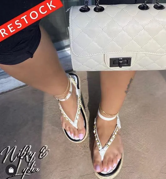 

2021 Summer latest design ladies purse with solid sandals sets casual shopping party trip handbags with slides sets