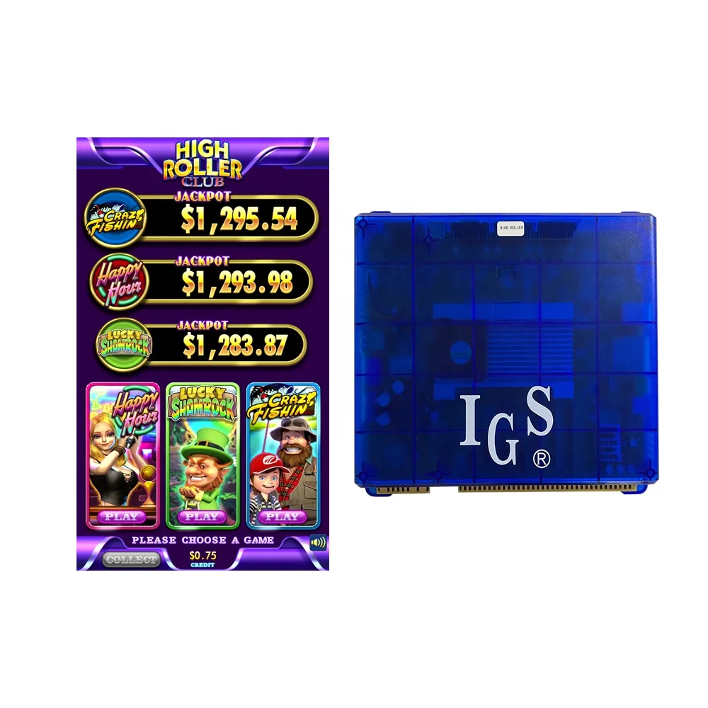 

IGS hot slot multi cheaper slot Pcb game board Happy Hour Lucky Shamrock Crazy Fish/ High Roller Club 3 in 1