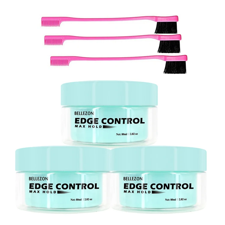 

Wholesale Max hold No flaking Long Lasting Hair Edge Control Tamer Strong Hold With Edge Brush For All Hair