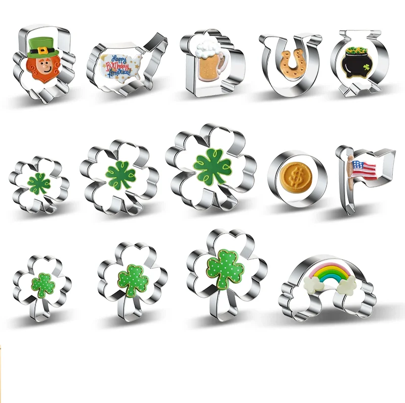 

DIY cookie cutter tools cookie mold for St. Patrick's Day holiday stainless steel cookie cutter