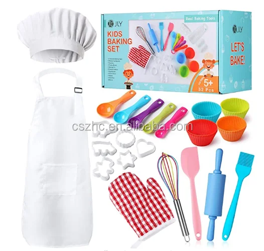 

Customized silicone kitchen tool set , children baking kits ,cake cookie tools