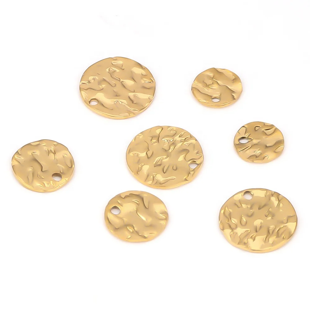 

20pcs Fashion Stainless Steel Corrugated Disc Charms Pendants for Bracelet Earrings Findings Accessories DIY Jewelry