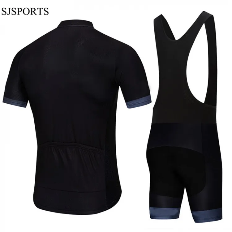 
Custom jersey cycling team cycling shirt and bibshort set short sleeve black cycling jersey mens 