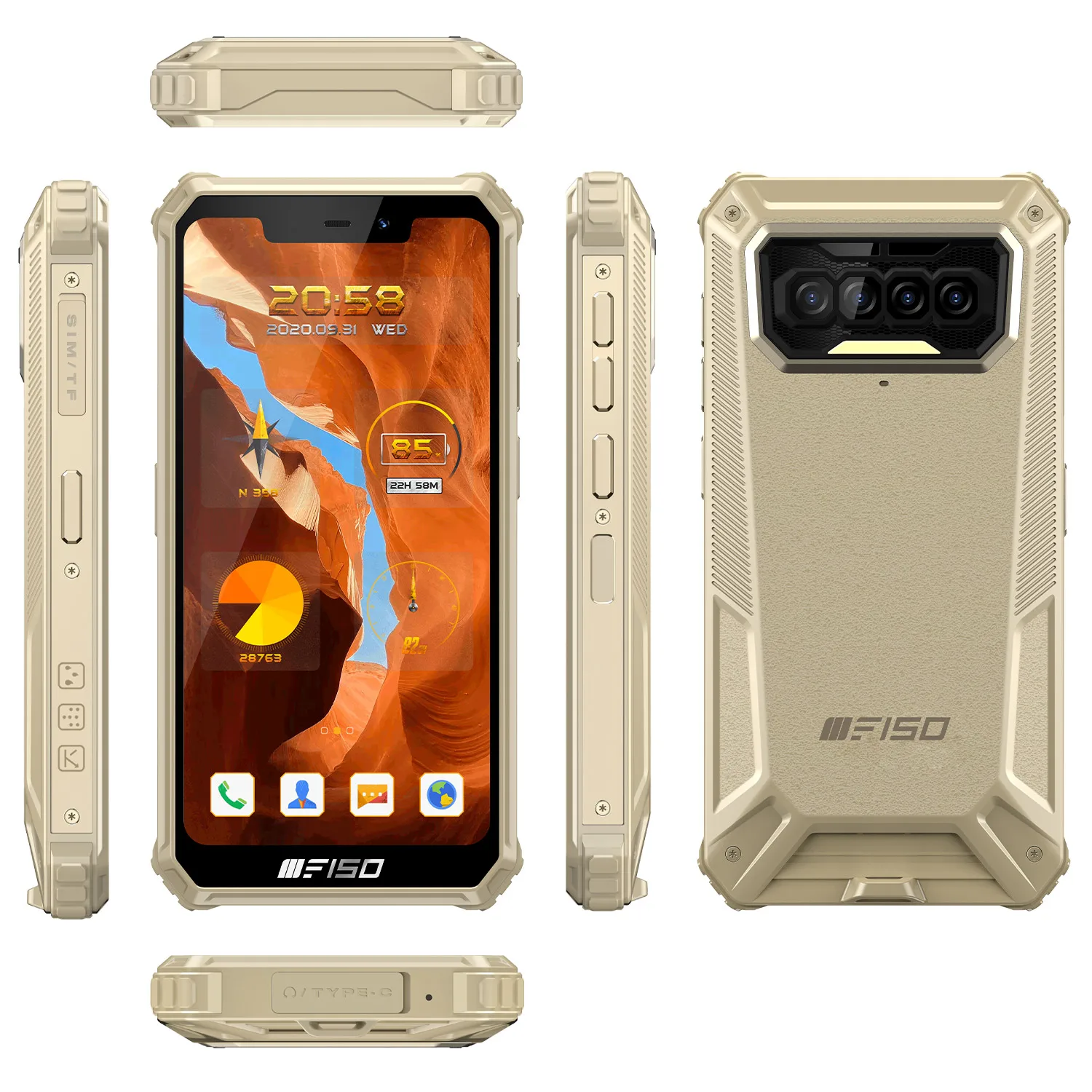 

New rugged F150 B2021 IP68/69K 5.86inches 13MP Camera Smartphone 6GB+64GB 8000mAh Octa Core Mobile Phone NFC Rugged Cell Phone