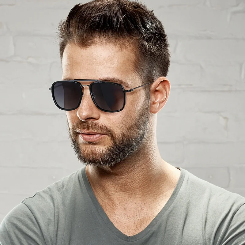 

New Arrival Polarized Sunglasses Fashion Square TR Metal Sunglasses
