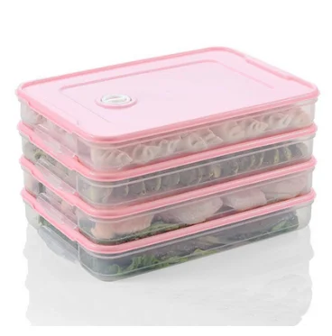 

New design fresh food grade plastic pp takeaway packaging dumpling box, Transparent,pink,green