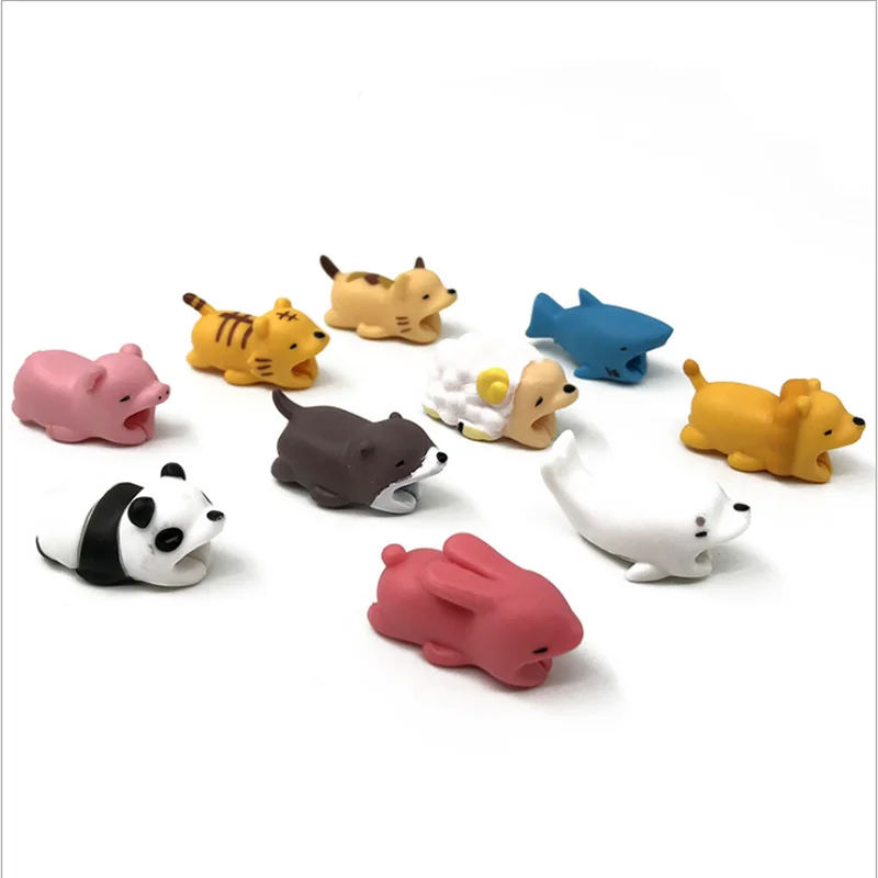 

Universal 3D Cute Cable Animal Bite USB Cable Protector Phone Accessory Capsule Toy Best ATBC-PVC Material Free Shipping, Mix color