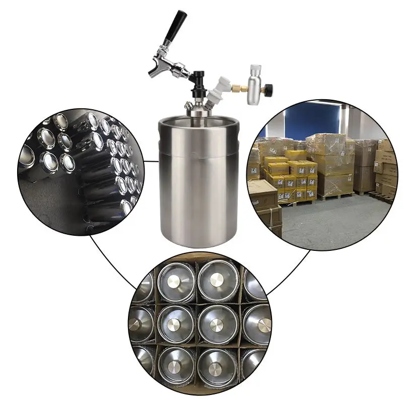 Factory Price Stainless Steel 304 2 Litre Beer Keg Draft Mini Beer