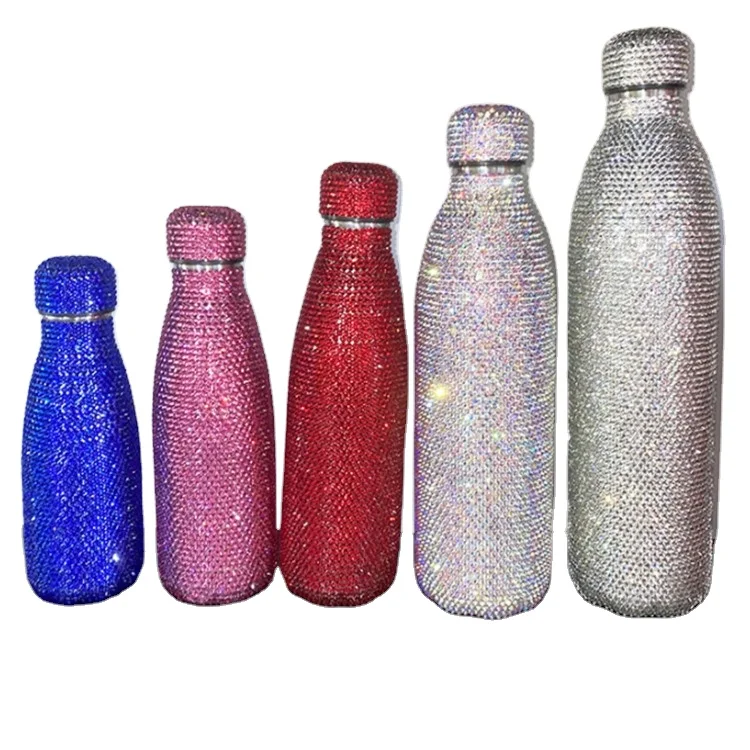 

rhinestone Stainless Steel Vacuum Flask Water Bottle crystal Coke cup with high-end rhinestones Creative Diamond Thermos Cup