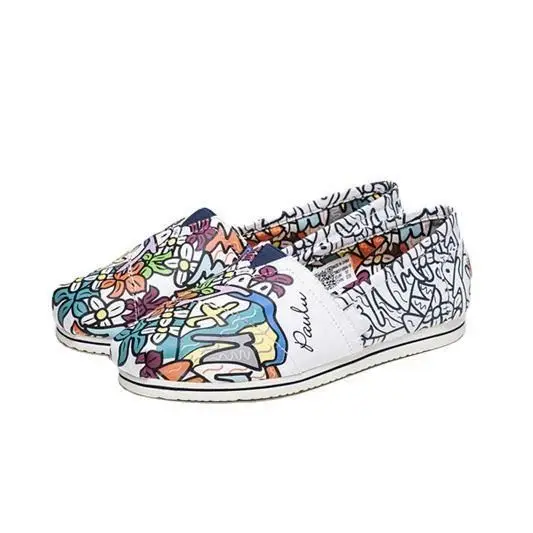 

2020 fashion wholesale ladies flat shoes men/women canvas shoes, White and navy