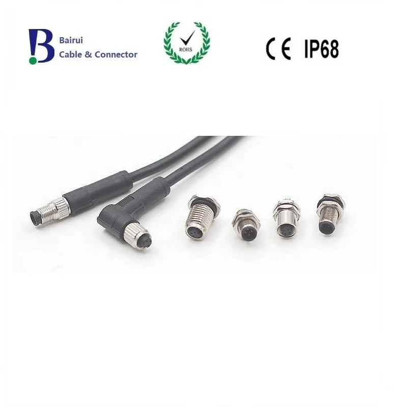 Circular Sensor M5 3poles Male Connector Right Angled Molded Cable ...