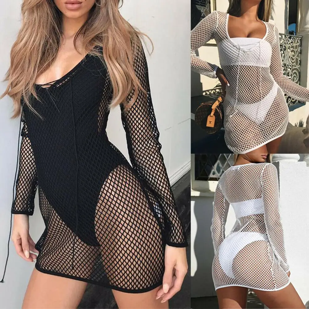 Women Beachwear Swimwear Bikini Beach Wear Cover Up Dress Ladies Summer Sexy Dress Bikini Cover Swimsuit Swimwear Sexy Dress OEM