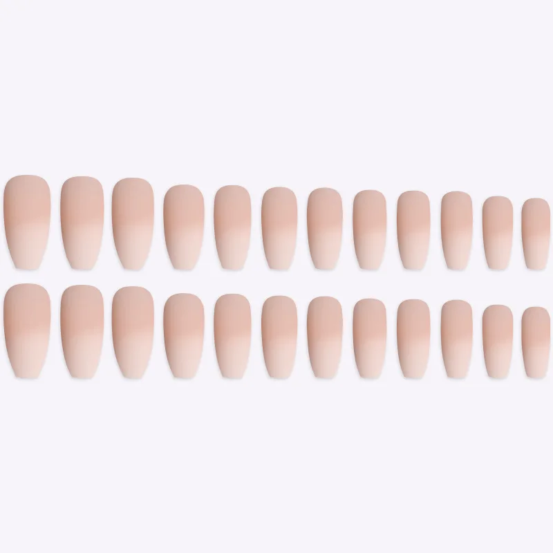

Personalized Design and Package LONG BALLERINA 3D rhinestones press on false nails gradient color