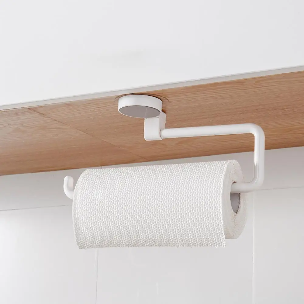 

Roll Paper Towel Ra Holder Kitchen Shelf From Punching Non-trace Bathroom Towel Paper Ra Mounts Receive Frame