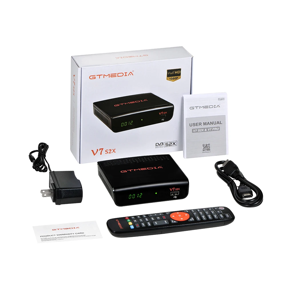 

Hot selling receiver Gt media V7 S2X Upgrade Version of V7S HD H.264 DVB S2X Receptor support cccam newcam gtmedia v7s2x