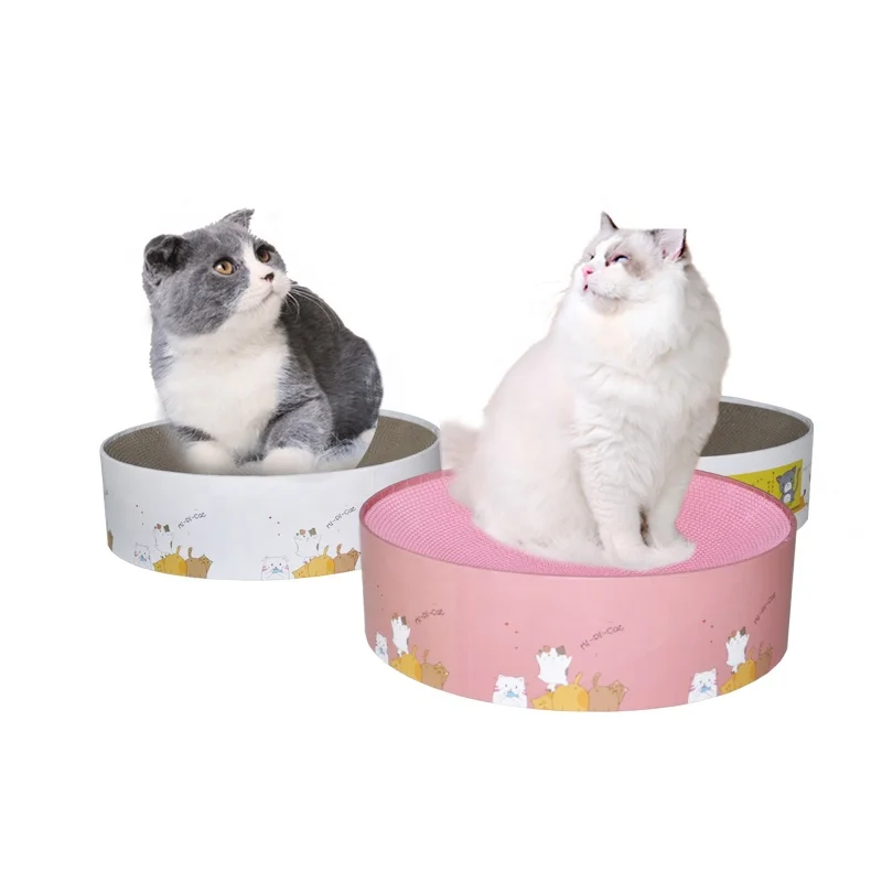 

Factory Cheap Price Round Corrugated Paper Simple Disc Bowl Shaped Cat Litter Cat Scratch Pad Scratcher Board, Photo shows