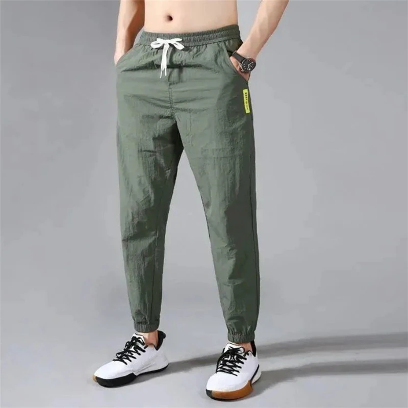 

2021 Loose han edition joker men's casual pants thin section nine points men's trousers in summer