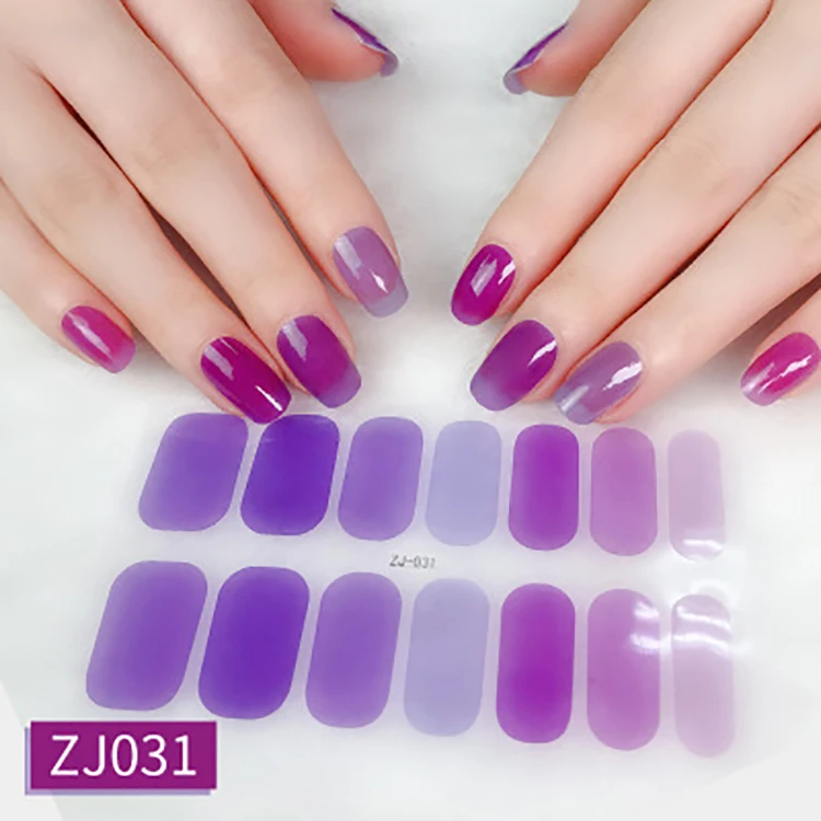 

Candy Color 14 Stickers Waterproof Breathable Japan And South Korea High-End Crystal Nail Stickers, Colorful