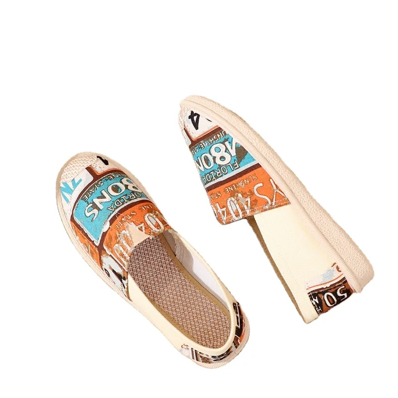 

Low Top No Lace-up Classic Casual Shoes White Animal Shoes Women's Flats Loafers Boat Shoes Women's, Colorful