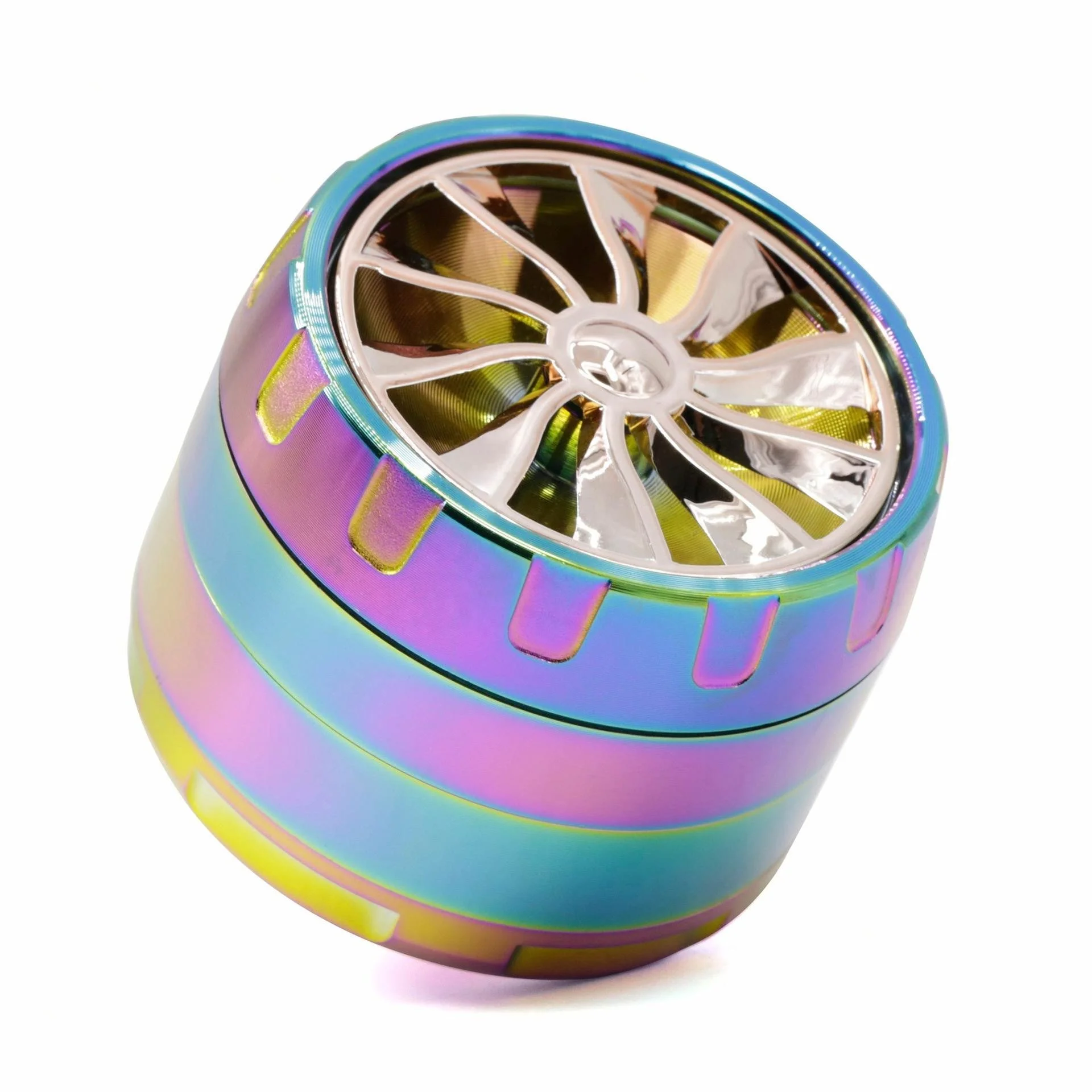 

Colorful 4 Part Dry Herb Grinder Diameter  Zinc Alloy Turbo Cover Grinder jhcentury, Picture