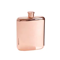 

BPA free 6oz rose gold square 304 stainless steel hip flask