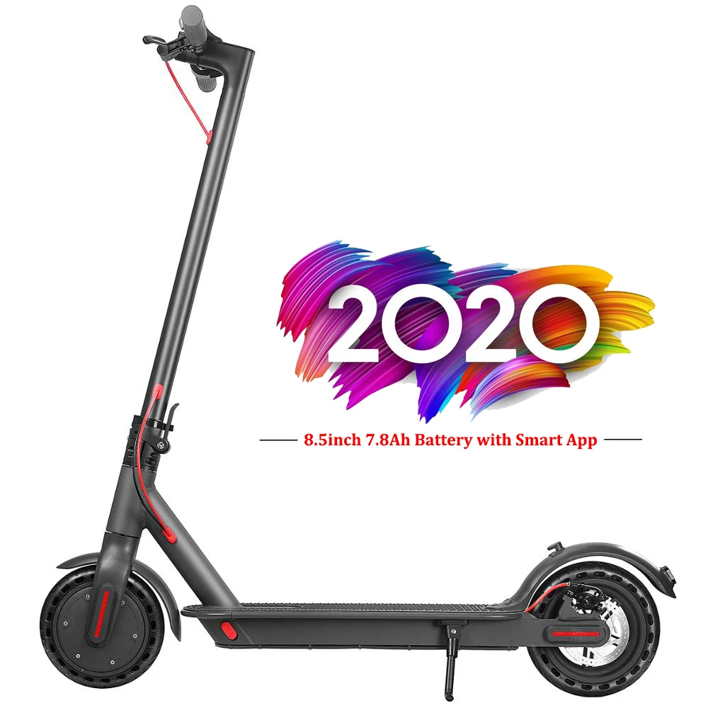 

Shipping Free EU Warehouse D8 Foldable Electric Scooter With APP 7.8Ah, Black white