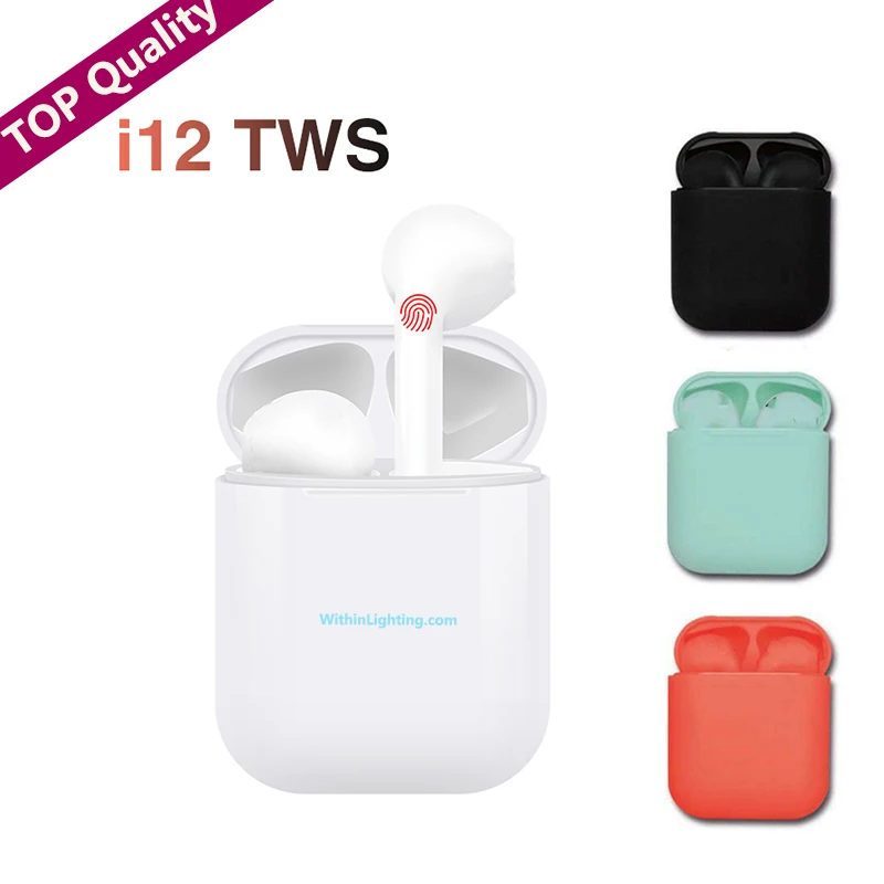 

2019 Newly Fashion free shipping US i12 i11 i10 i9s control Dual TWS stereo i7s i12 touch wireless Earbuds earphone, White