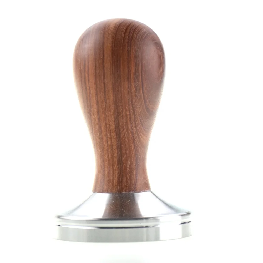 

Ecocoffee Hot Sale wooden handle coffee tampers with handles 51mm 53mm 58mm Espresso Stainless Steel Coffee tamper YE06z, Wood