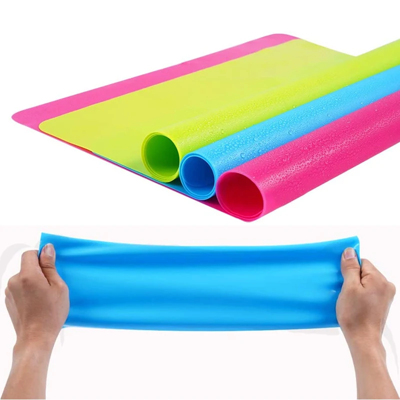 

Wholesale in stock heat resistant Nonstick kitchen desk heating mat Non Slip silicone baking mat, Blue