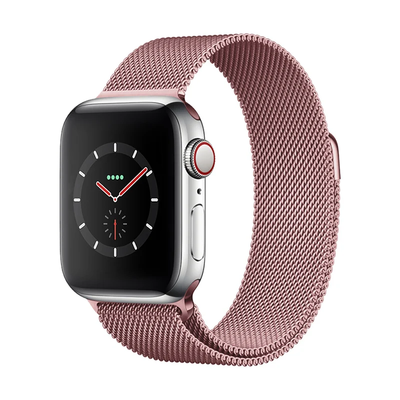 

Original Multicolor Milanese Mesh Belt Bracelet Stainless Steel Apple Watch Bands 44 42 40 38mm for iWatch Series 6 5 4 3 2 1, Colors