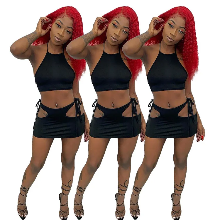 

women Ladies nightclub sexy fishnet hollow club suit summer shorts strendy elegant fitted short skirt suit two piece set, 1 color