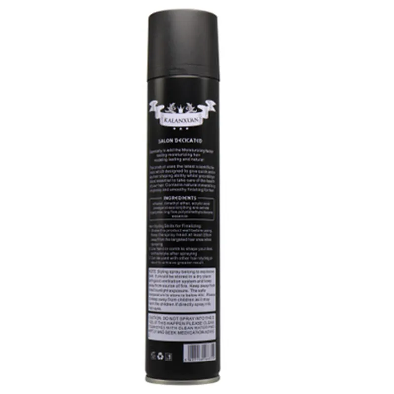 Hot selling custom private label 320ml hair setting spray waterproof matte bottle for fix hair style.jpg