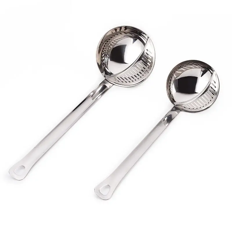 

Soup Spoon Stainless Colanders Stainless Steel Colander Soup Colander Spoon Ladle Soup Spoon Filter For Hot Pot kitchen tools, Silver color