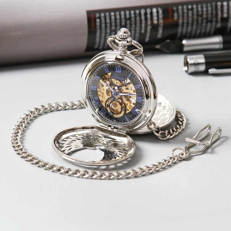 

GOHUOS Luxury hand winding mechanical pocket watches for men private label mechanical watch