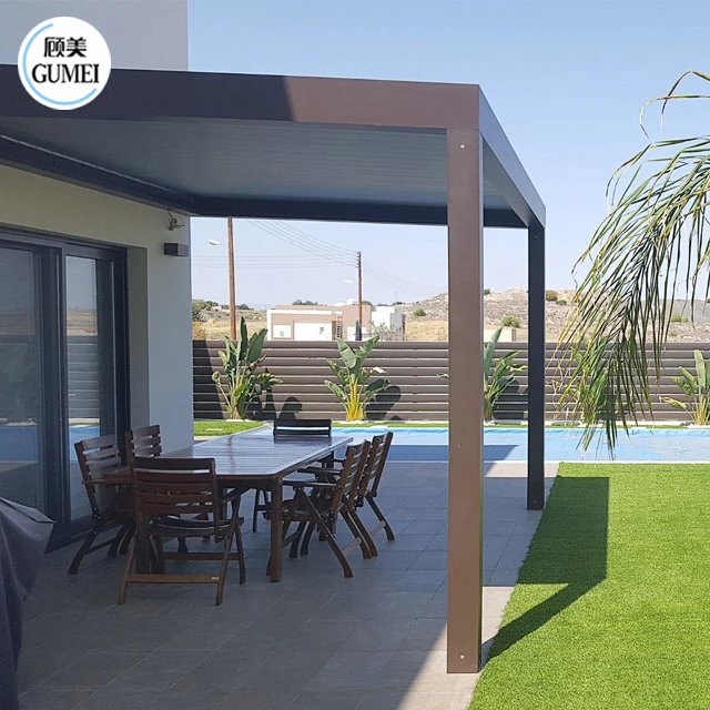

Hot Selling Aluminum Louvered For Garden Pergola, Customized colors
