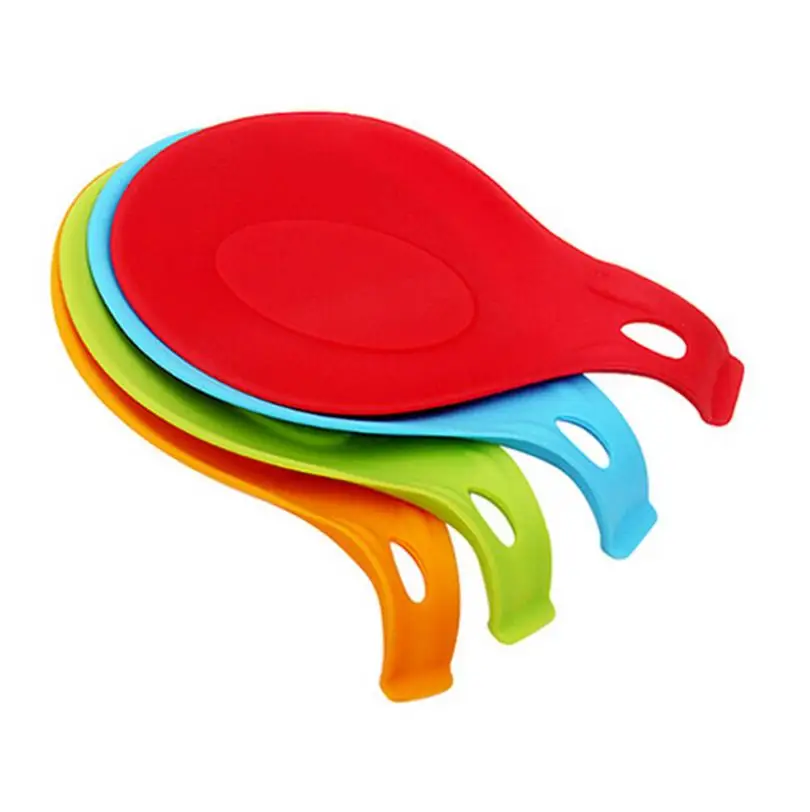 

Wholesale Silicone Spatula Spoon Rest Holder Food Grade Silicone Heat Resistant Spoon Rest Utensil Spatula Holder, Factory available color or customized color