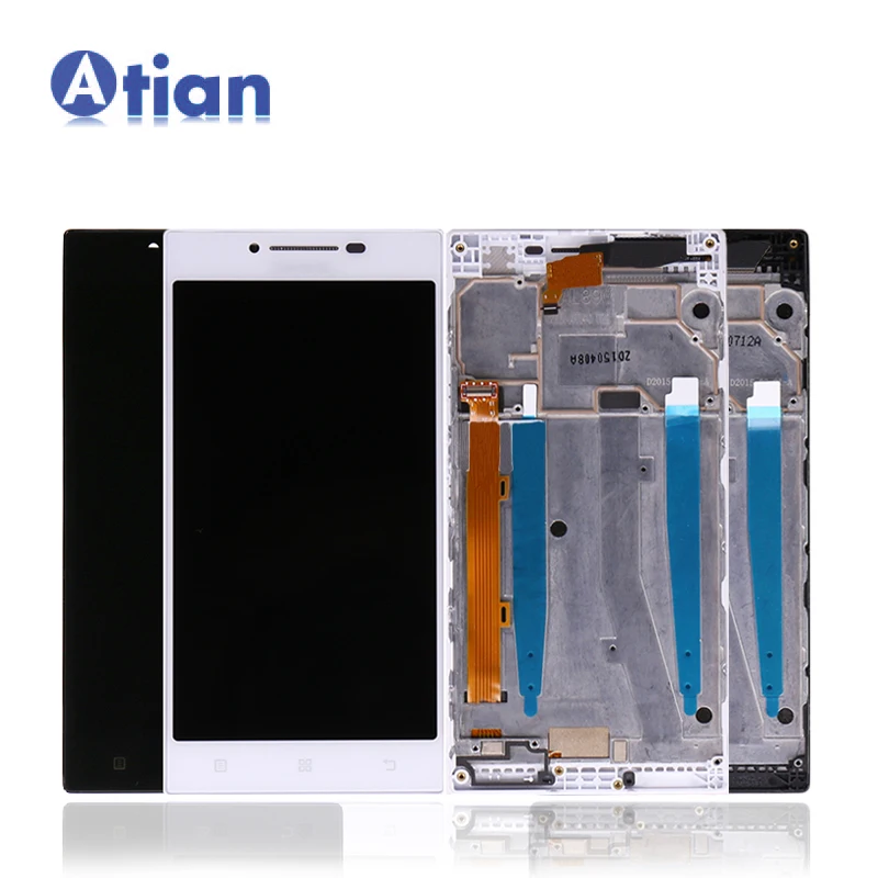 

With Frame for Lenovo P70 LCD Display and Touch Screen Digitizer Assembly for Lenovo P70 Display P70-A P70-T P70 LCD, Black white