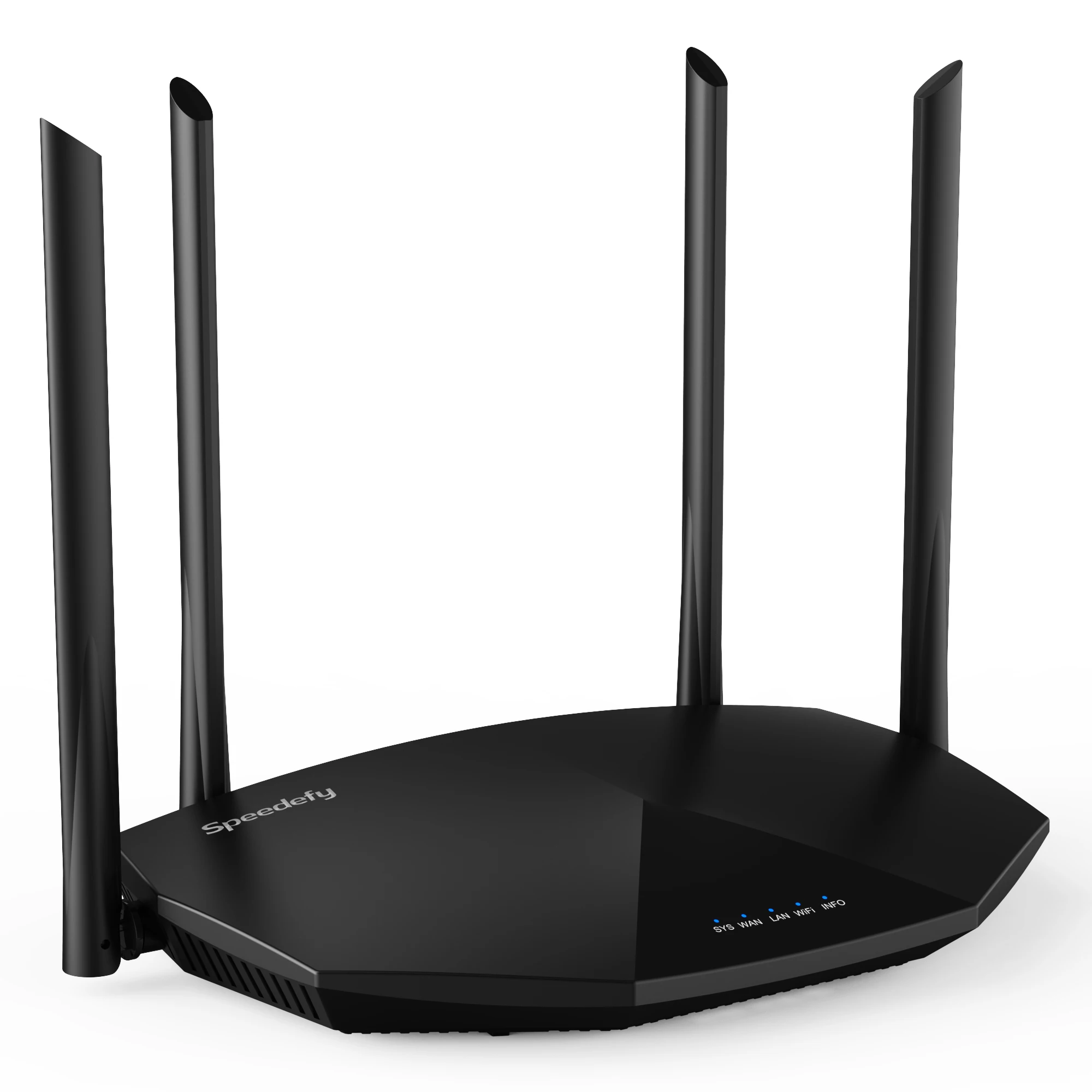 

Speedefy K8 dual band 2.4G 300mbps and 5G 1733mbps gigabit 4*4MU-MIMO wifi router with high gain external antennas