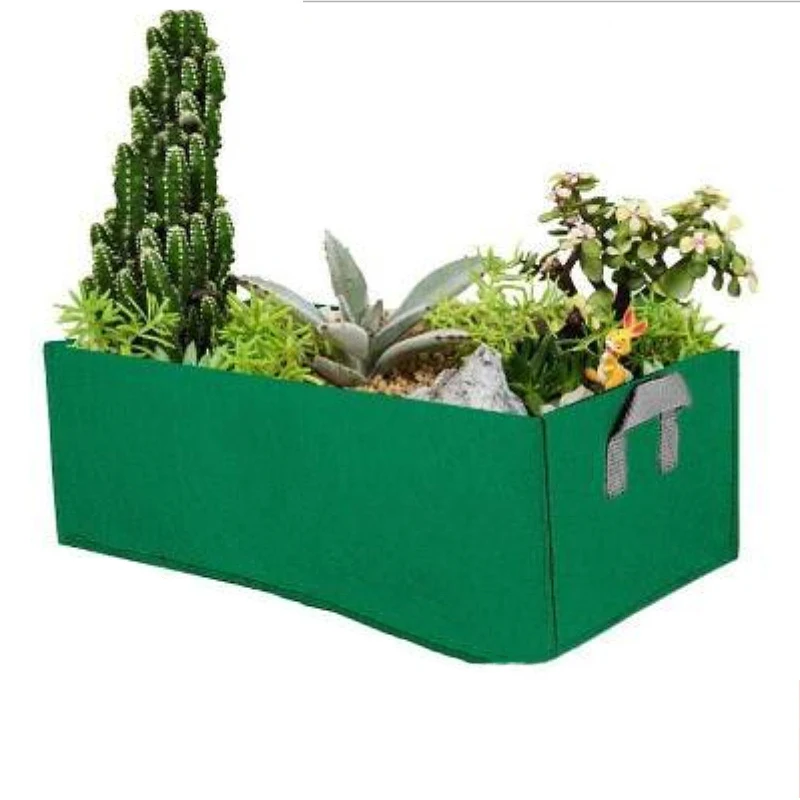 

A3761 Garden Non Woven Growing Bags Planting Thick Flower Grow Bucket Felt Square Vegetable Seedling Bag, Multi colour
