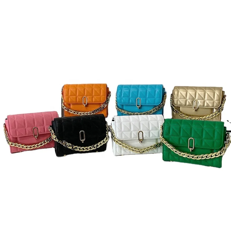 

New Synthetic Leather Shoulder Ladies Bag With Chain Handle Shoulder Bags For Women