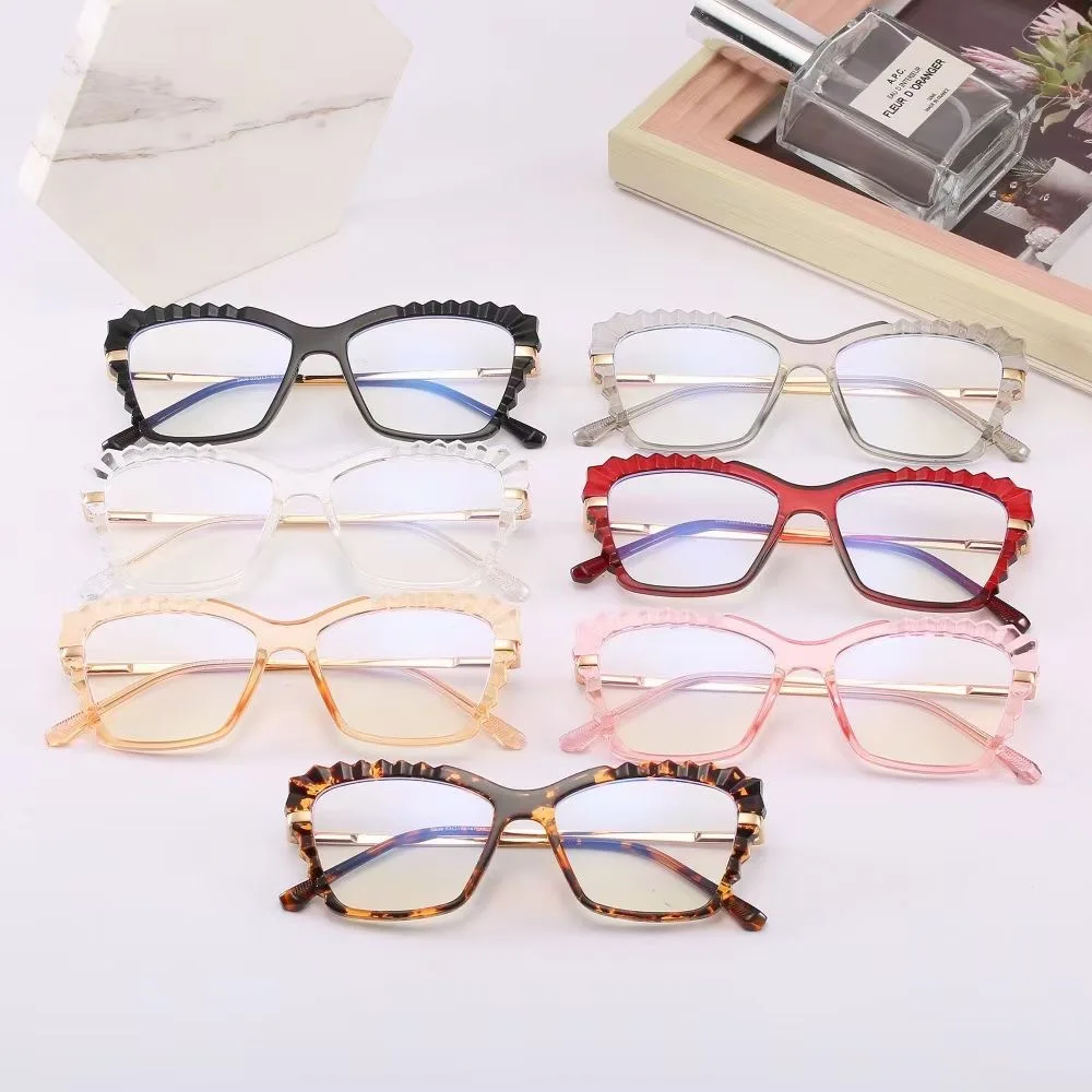 

DHK5806 Fashion Woman CatEye Eyewear 2021 Anti Blue Light Computer Glasses with Spring Hinge Cheap Wholesale Optical Eyewear, 7 colors