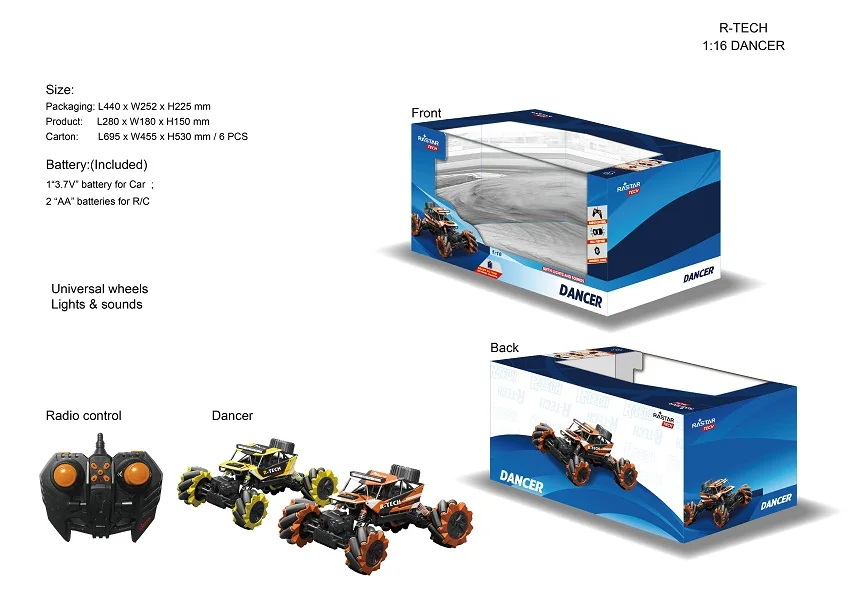 Rastar Tech Programming Dancer Toy Stunt Remote Control Dancing Car ...