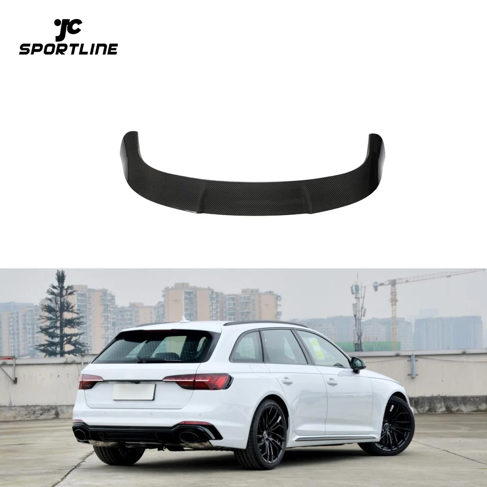 

Dry Carbon Fiber RS4 Rear Roof Spoiler for Audi RS4 B9 A4 Avant 4-Door 2020 2021