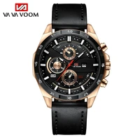 

VAVA VOOM VA-216 New 2019 Fashion Watches Men Analog Quartz Leather Strap Calendar Online Shopping Watch