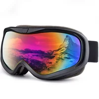 

HUBO sports ready to ship TPU flexible frame PC anti-fog silver mirrored lens custom ski goggles snowboard goggles