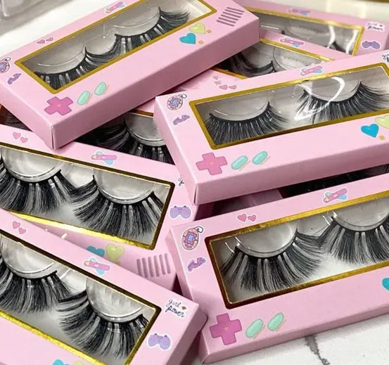 

Wholesale Custom Private Label Box 3d Lash Faux Mink Silk Curler Eyelash pestanas 3d natural